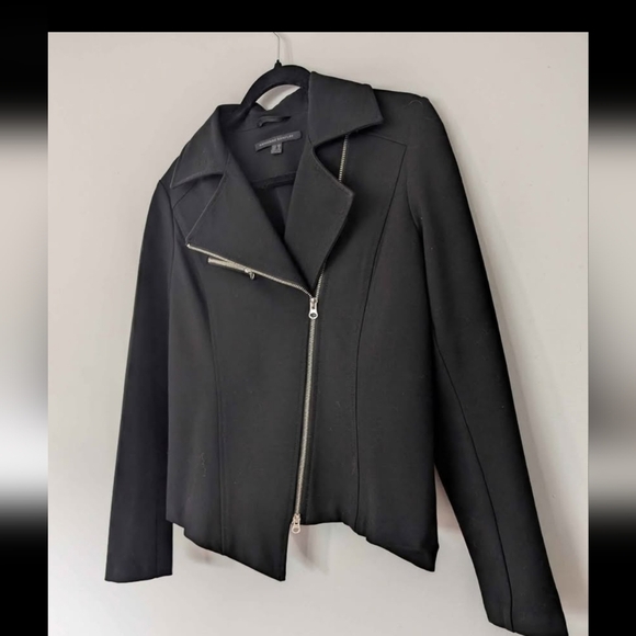 Katherine Barclay Moto Jacket Tailored Fit Asymmetrical Zip Medium - Picture 9 of 9